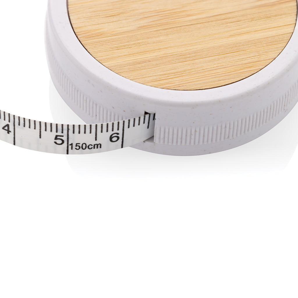RCS recycled plastic & bamboo tailor tape - White
