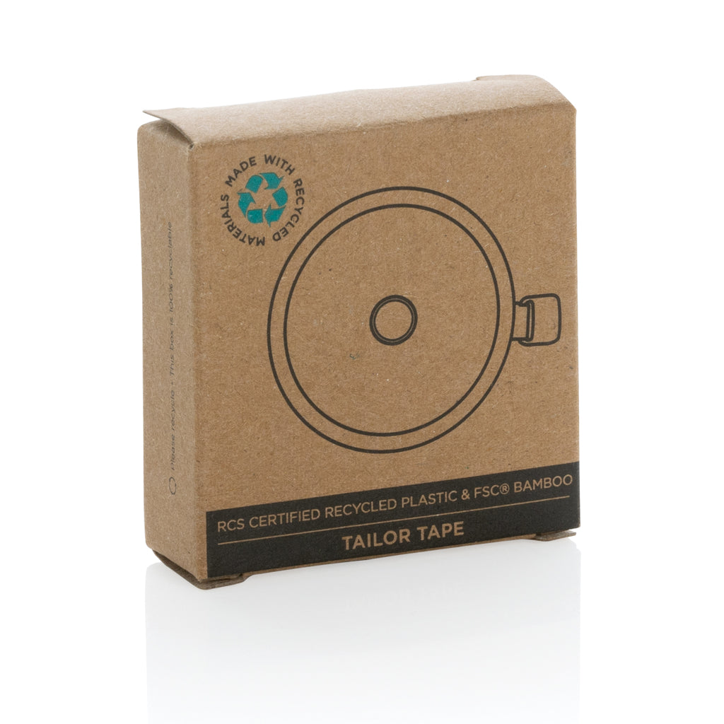 RCS recycled plastic & bamboo tailor tape - White