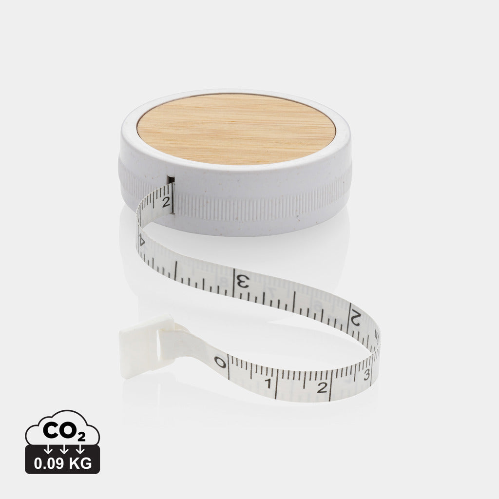 RCS recycled plastic & bamboo tailor tape - White