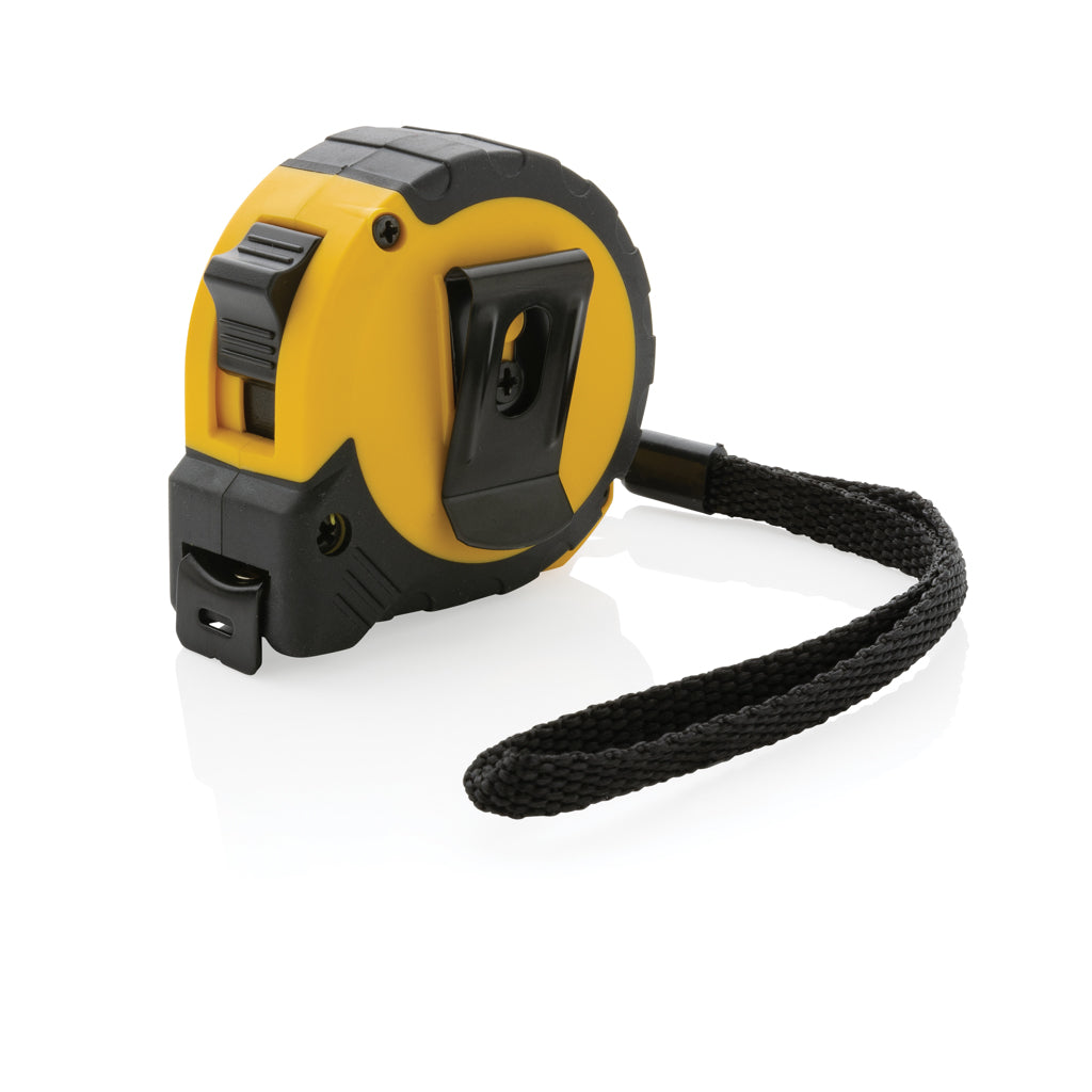 RCS recycled plastic 3M/16 mm tape with stop button - Yellow