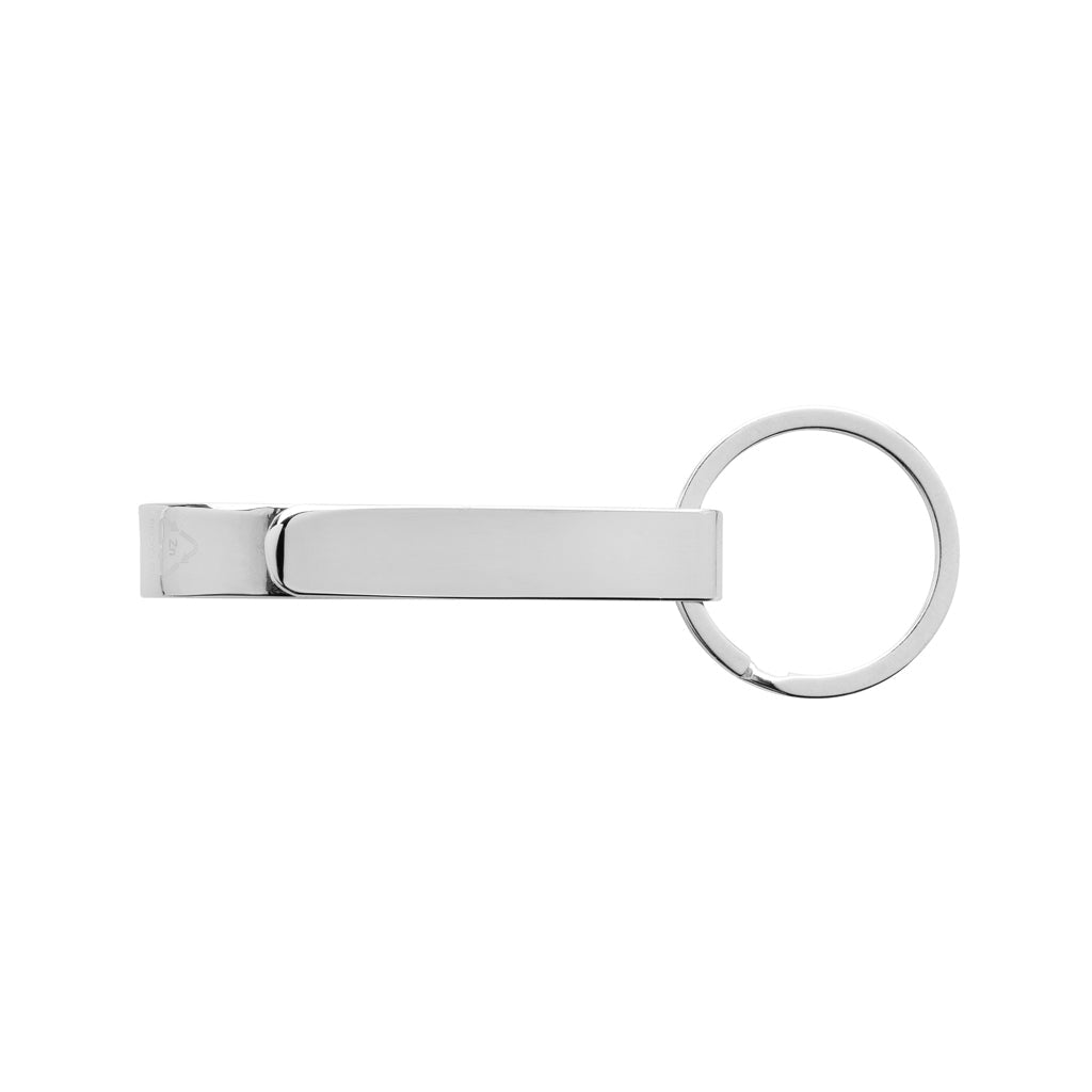 RCS recycled zinc alloy bottle opener keychain - Silver