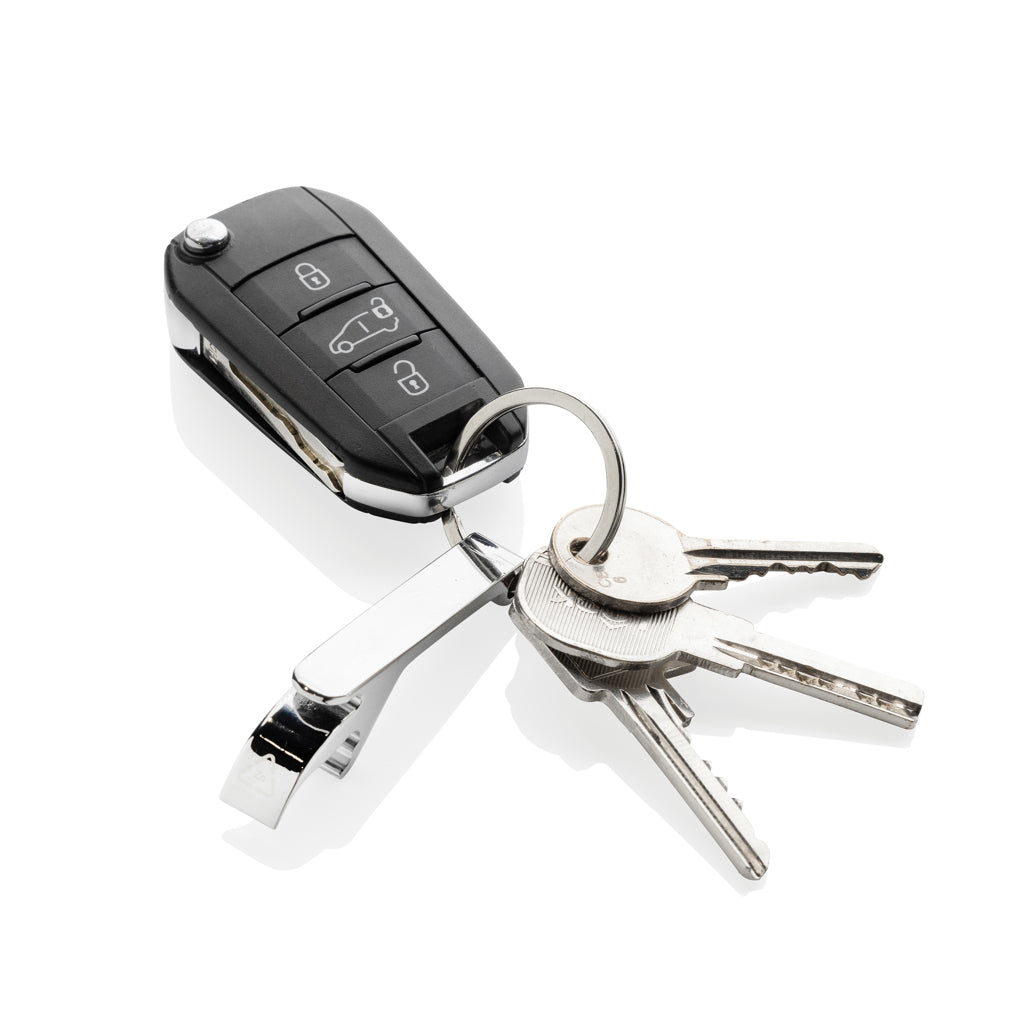 RCS recycled zinc alloy bottle opener keychain - Silver