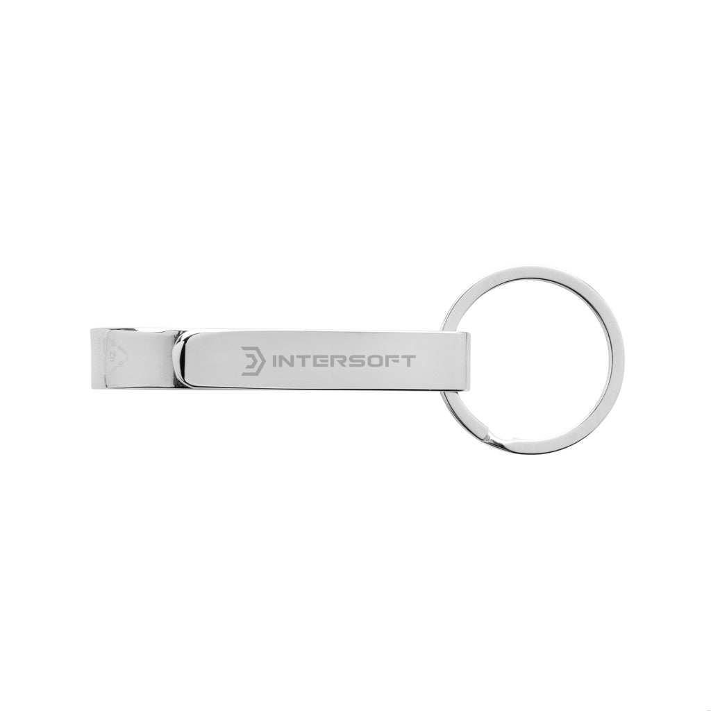 RCS recycled zinc alloy bottle opener keychain - Silver