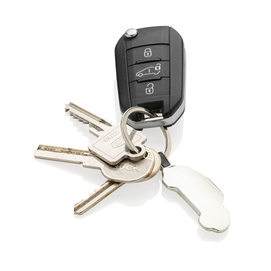RCS recycled zinc alloy car keyring - Silver