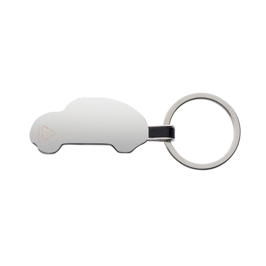 RCS recycled zinc alloy car keyring - Silver