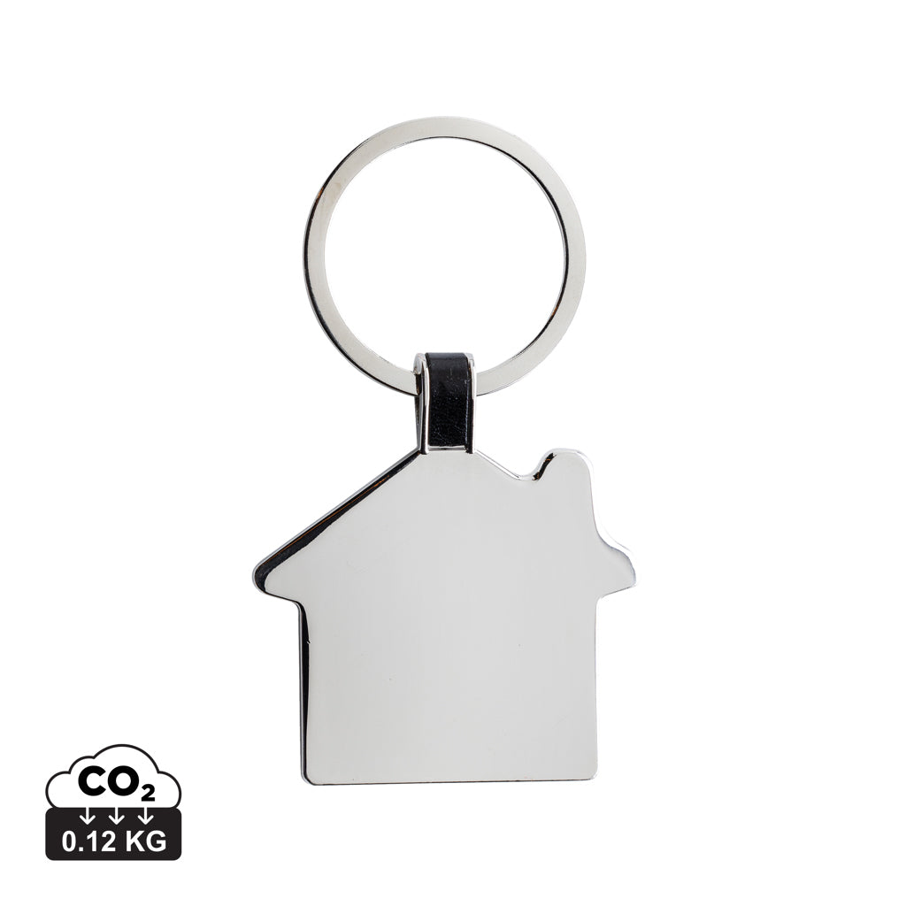 RCS recycled zinc alloy house keyring - Silver