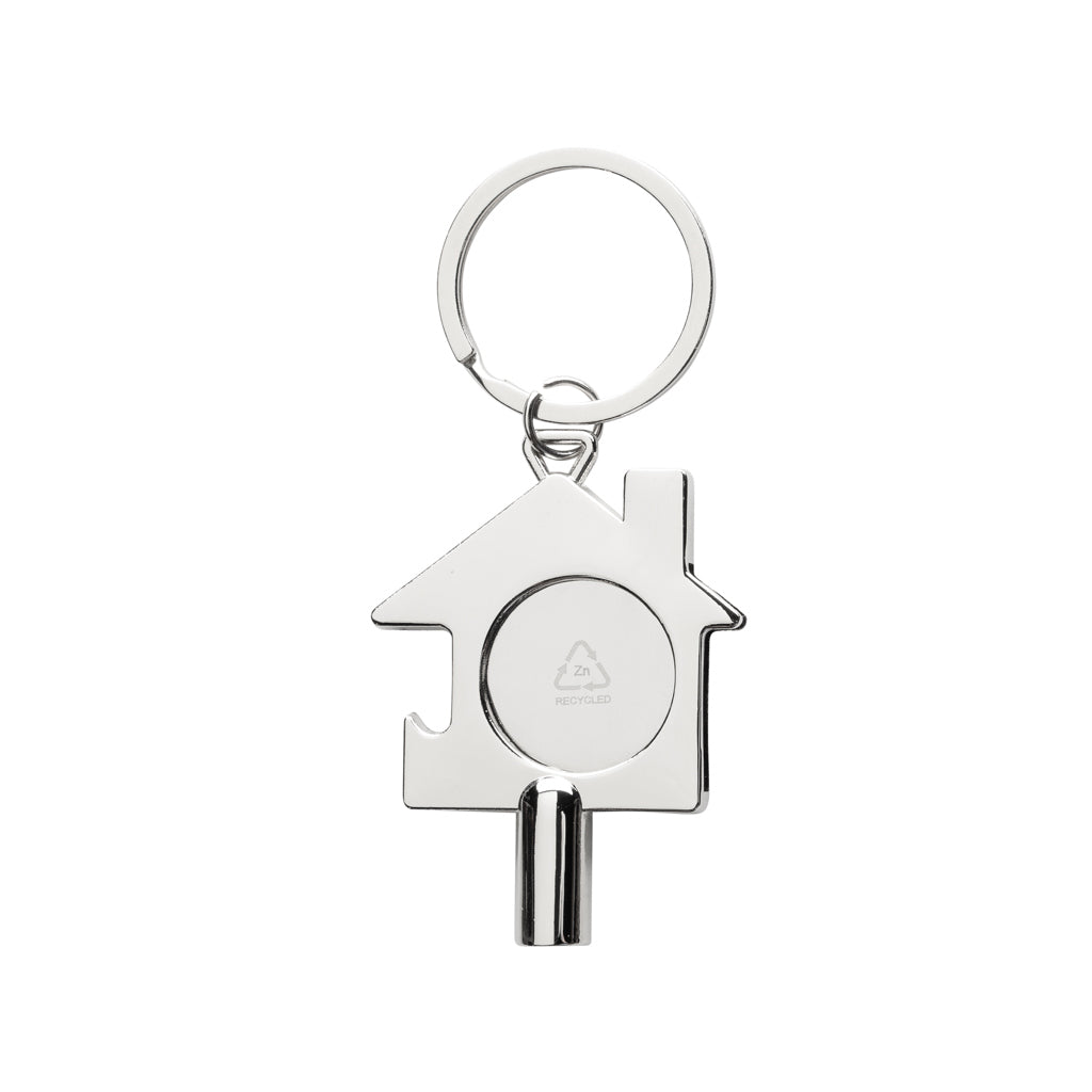 RCS recycled zinc alloy 3 in 1 keychain - Silver