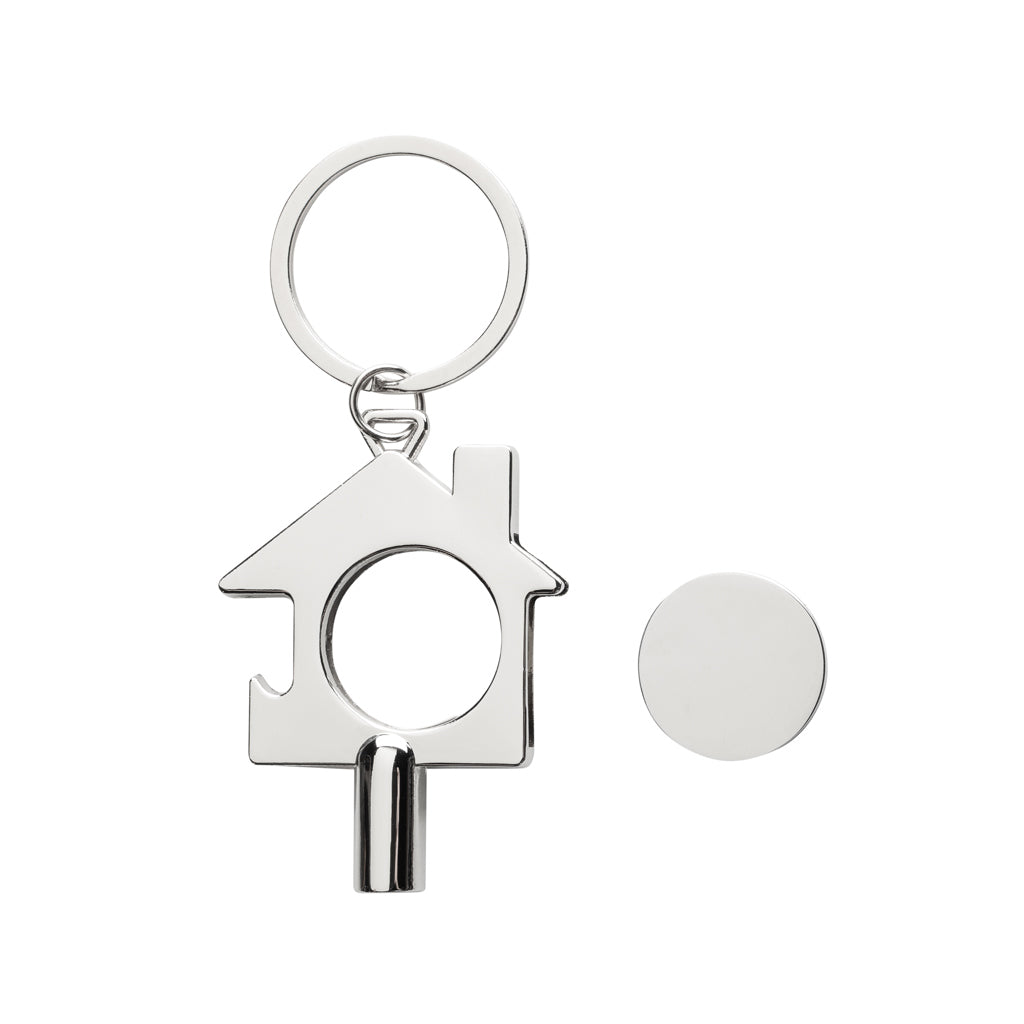 RCS recycled zinc alloy 3 in 1 keychain - Silver