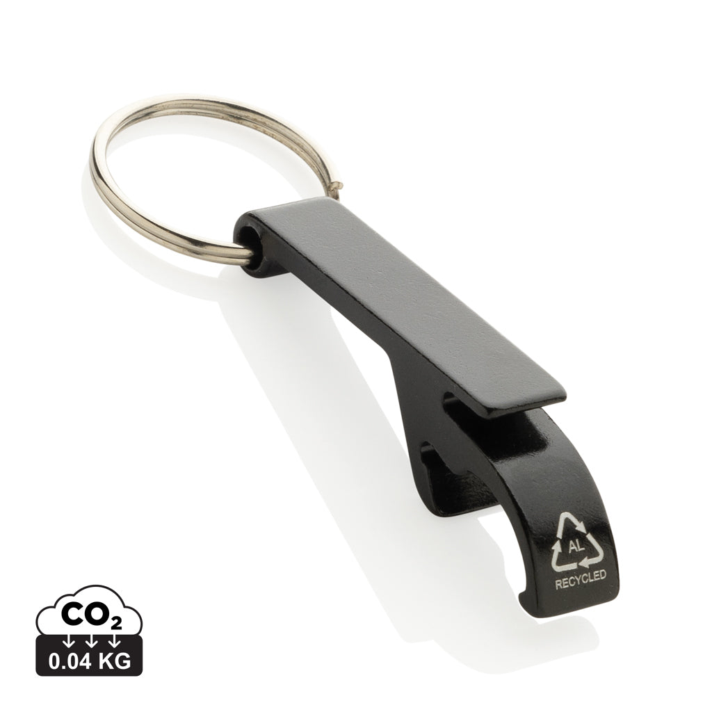 RCS recycled aluminum bottle and can opener - Black
