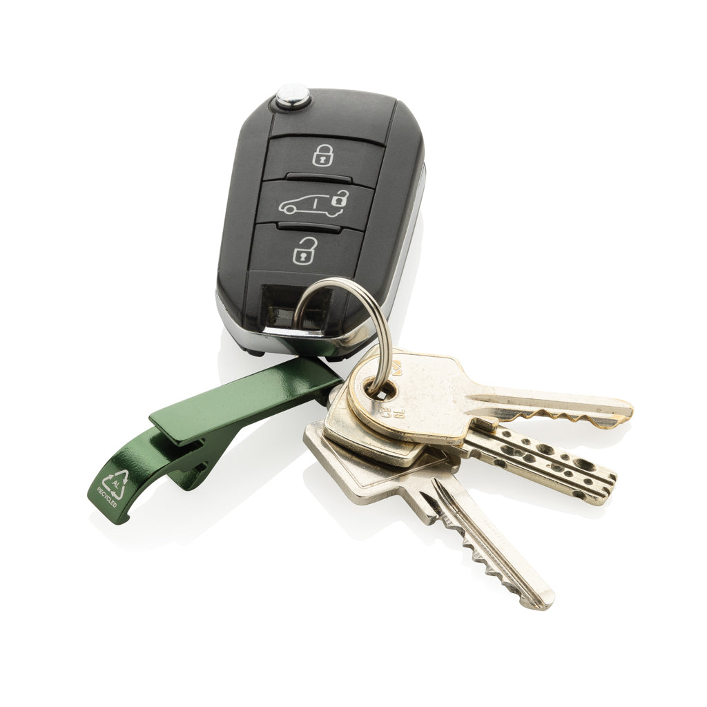 RCS recycled aluminum bottle and can opener - Green