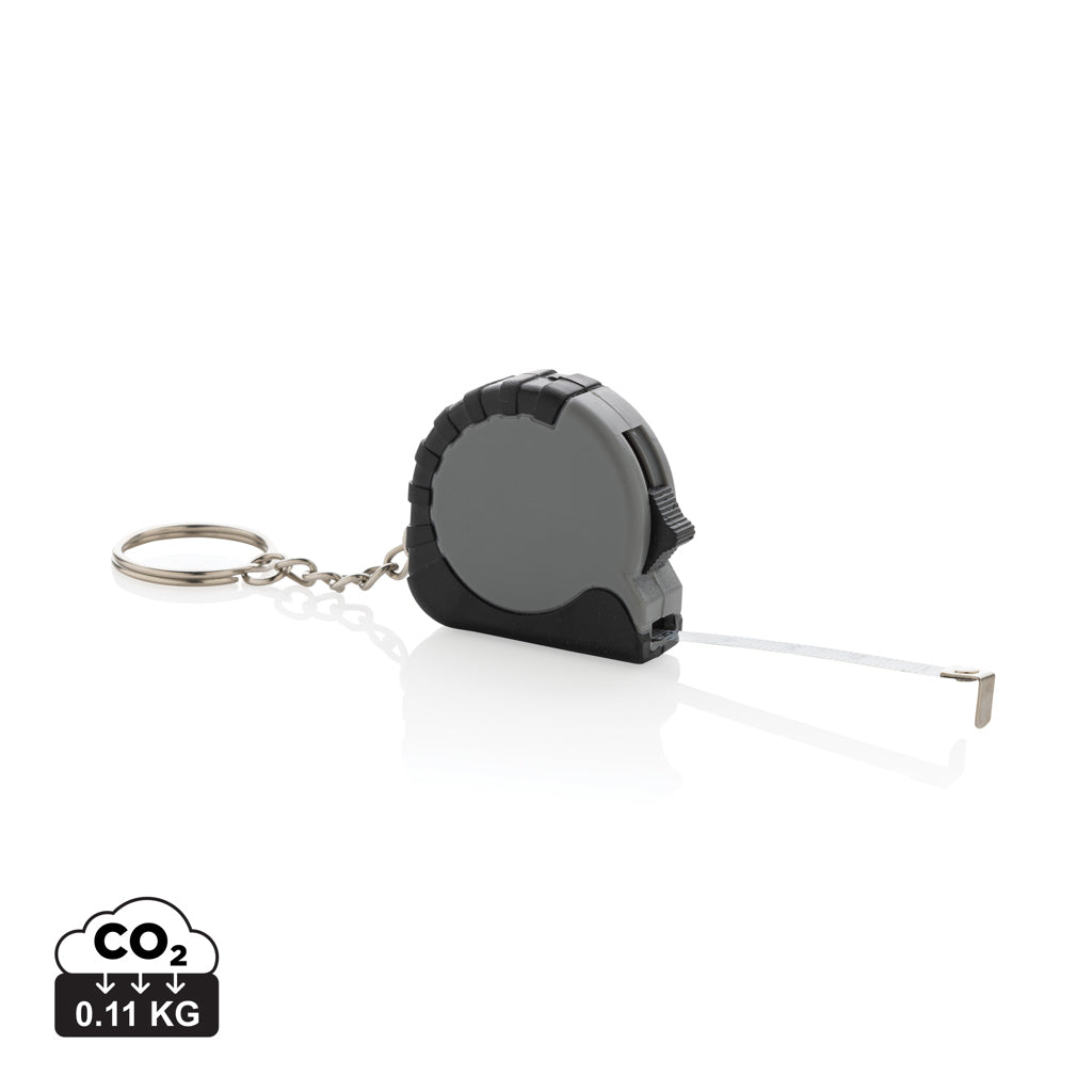 MeasureMate RCS reycled ABS 1 meter tape keychain - Grey