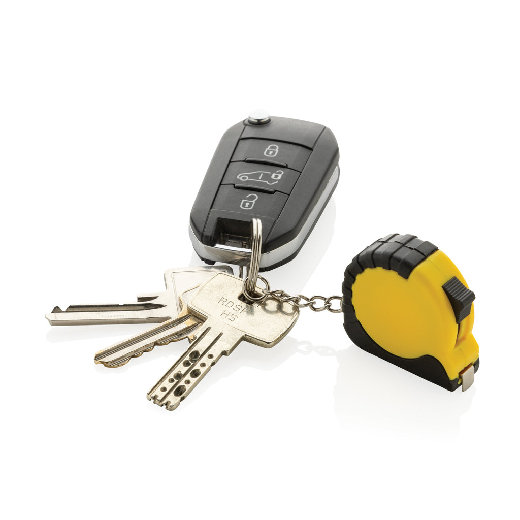 MeasureMate RCS reycled ABS 1 meter tape keychain - Yellow