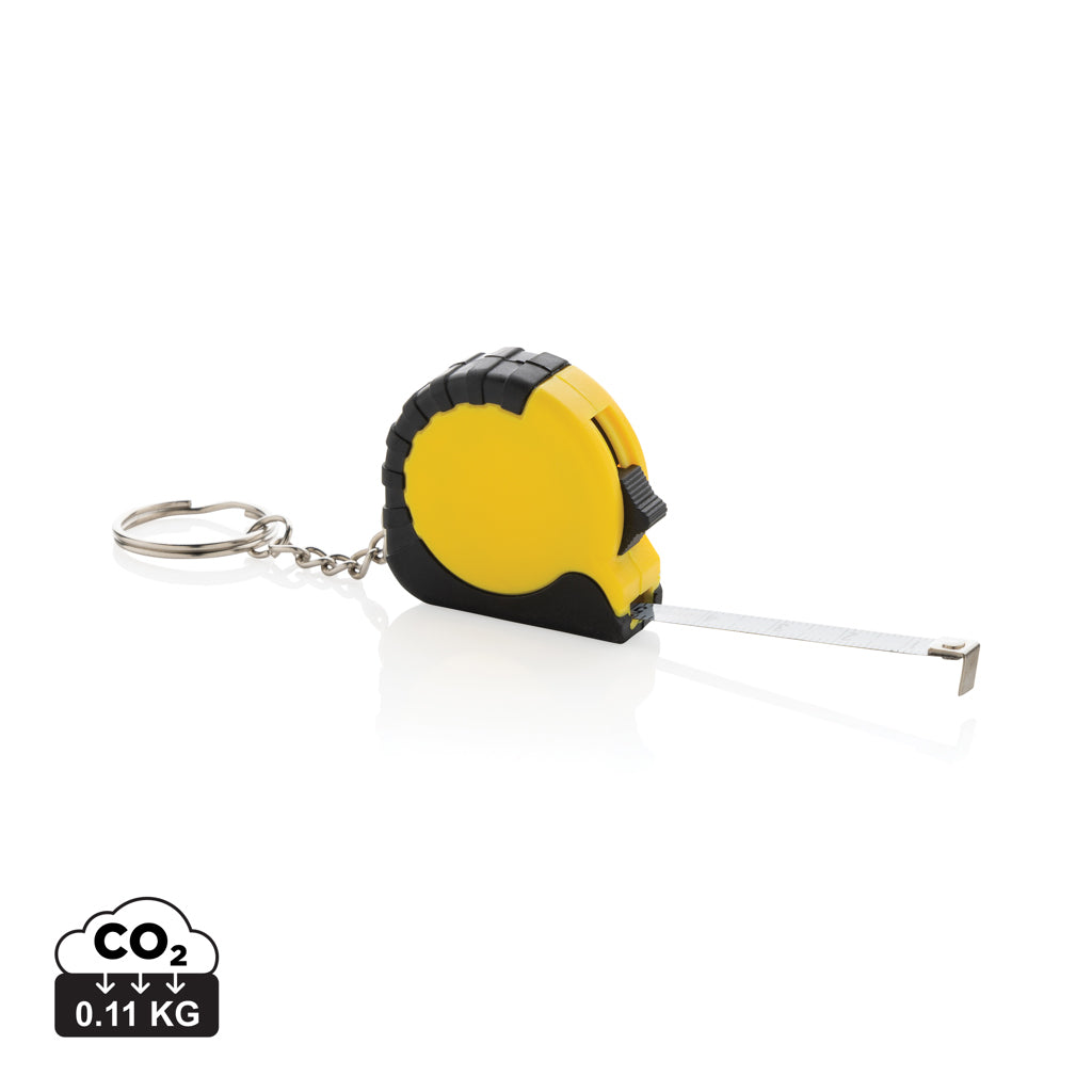 MeasureMate RCS reycled ABS 1 meter tape keychain - Yellow