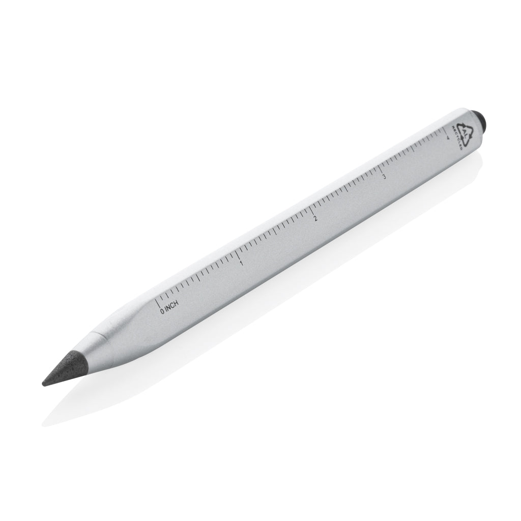 Eon RCS recycled aluminium infinity multitasking pen - Silver
