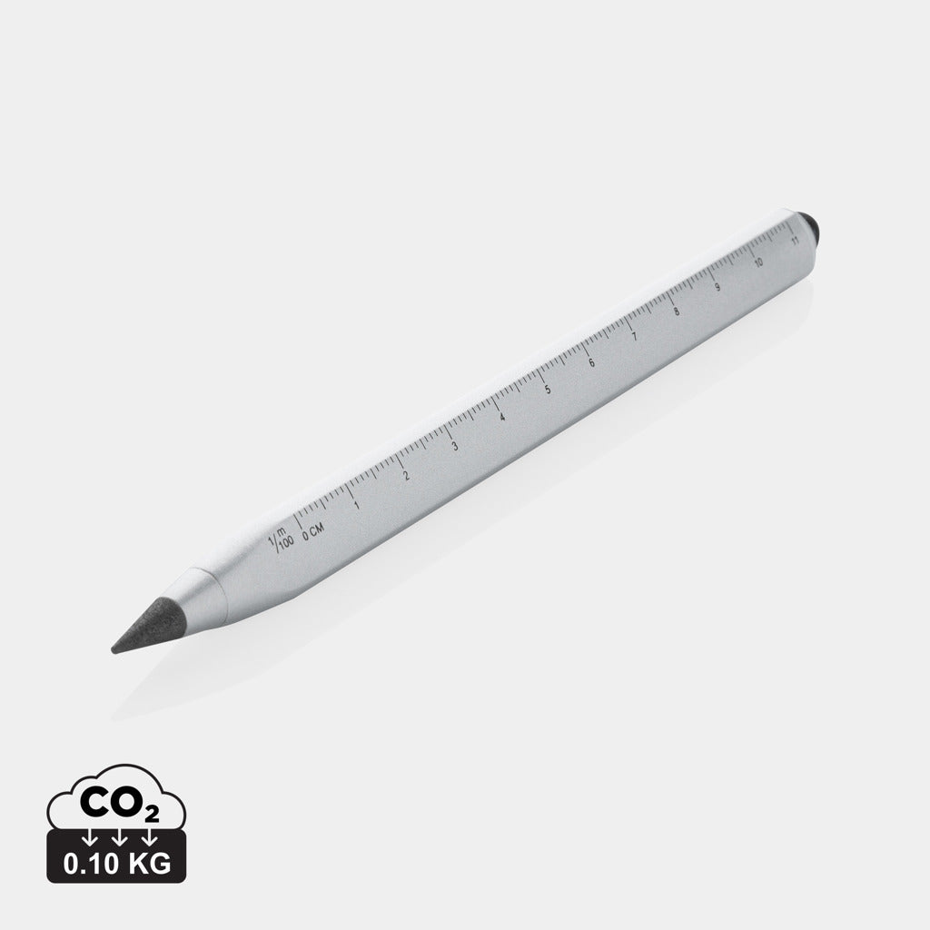 Eon RCS recycled aluminium infinity multitasking pen - Silver