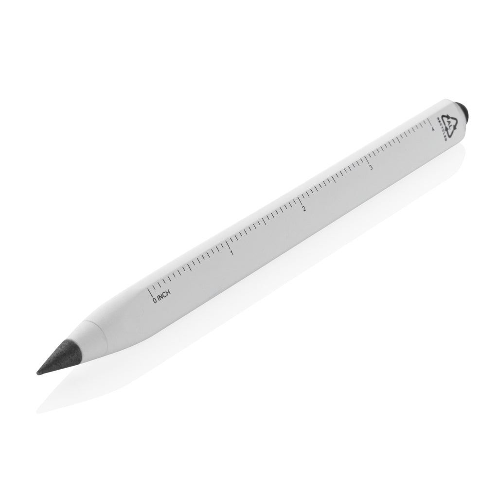 Eon RCS recycled aluminium infinity multitasking pen - White