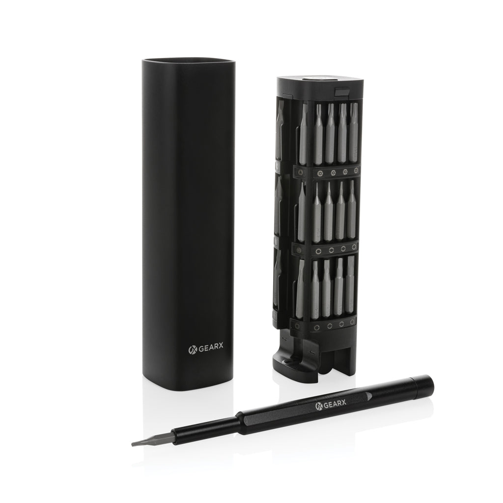 Gear X RCS recycled aluminium precision screwdriver set 46pc - Black