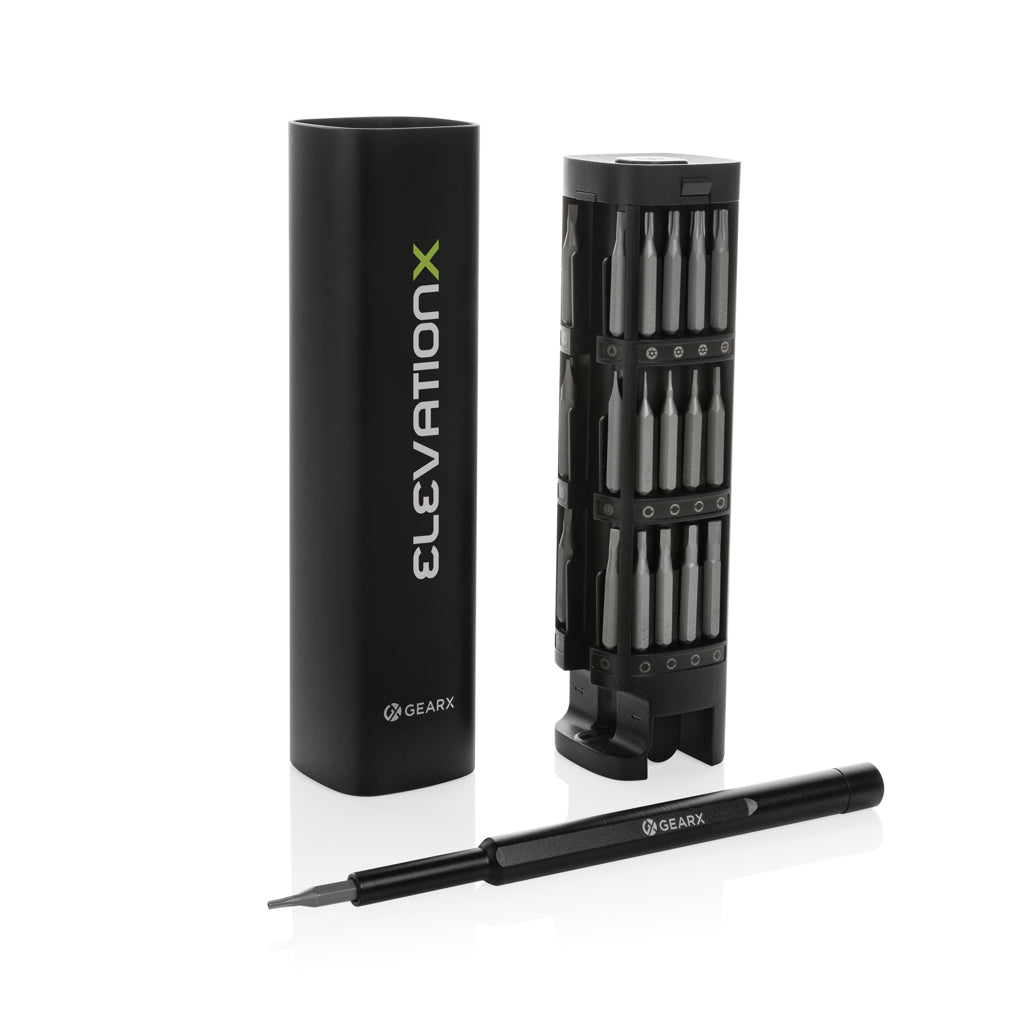 Gear X RCS recycled aluminium precision screwdriver set 46pc - Black