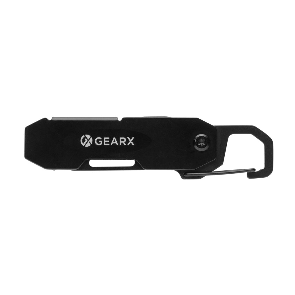 Gear X foldable EDC tool with carabiner and parcel cutter - Black
