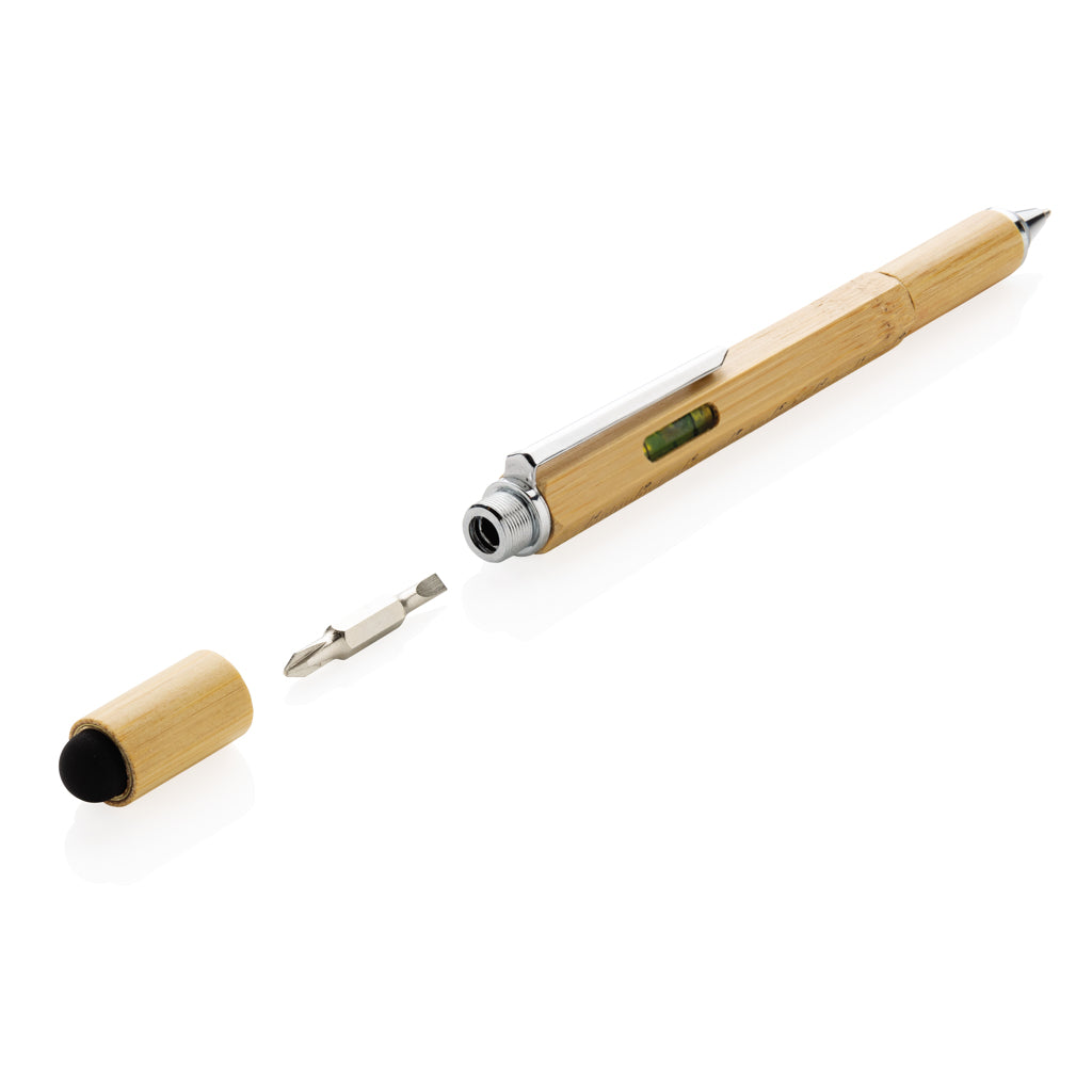 Bamboo 5-in-1 toolpen - Brown
