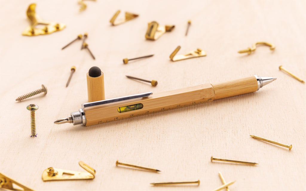 Bamboo 5-in-1 toolpen - Brown