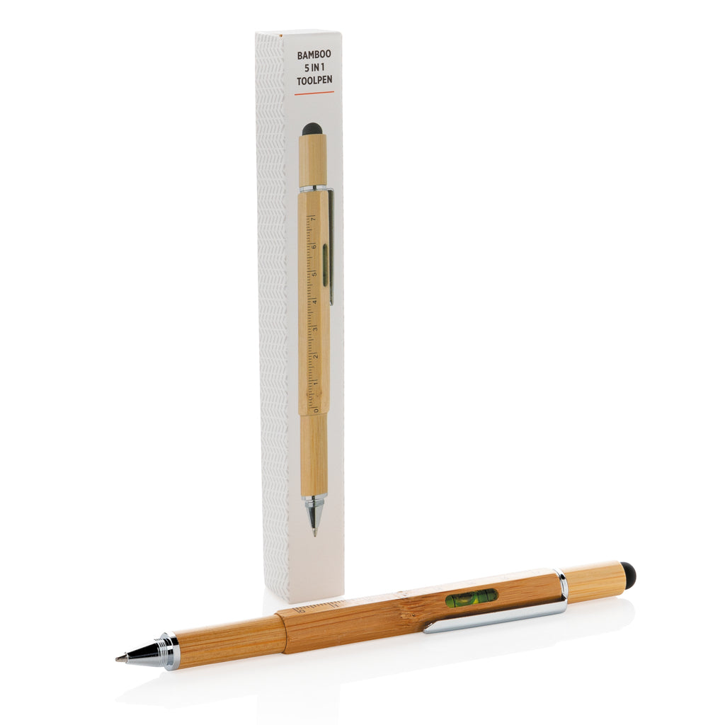 Bamboo 5-in-1 toolpen - Brown