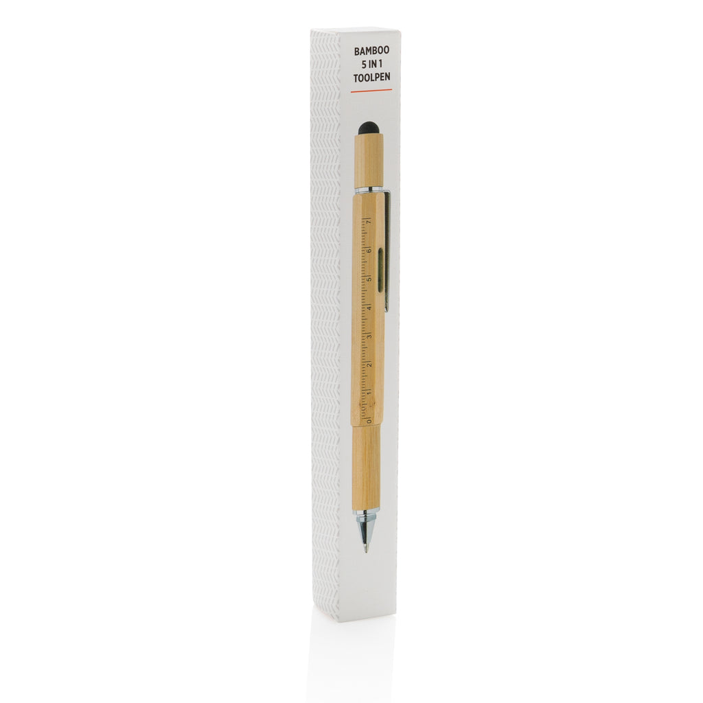 Bamboo 5-in-1 toolpen - Brown