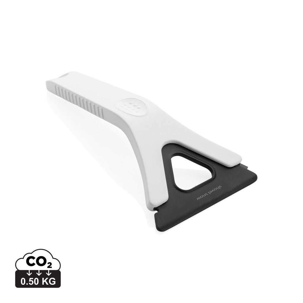 Polard RCS certified recycled plastic 3-in-1 ice scraper - White