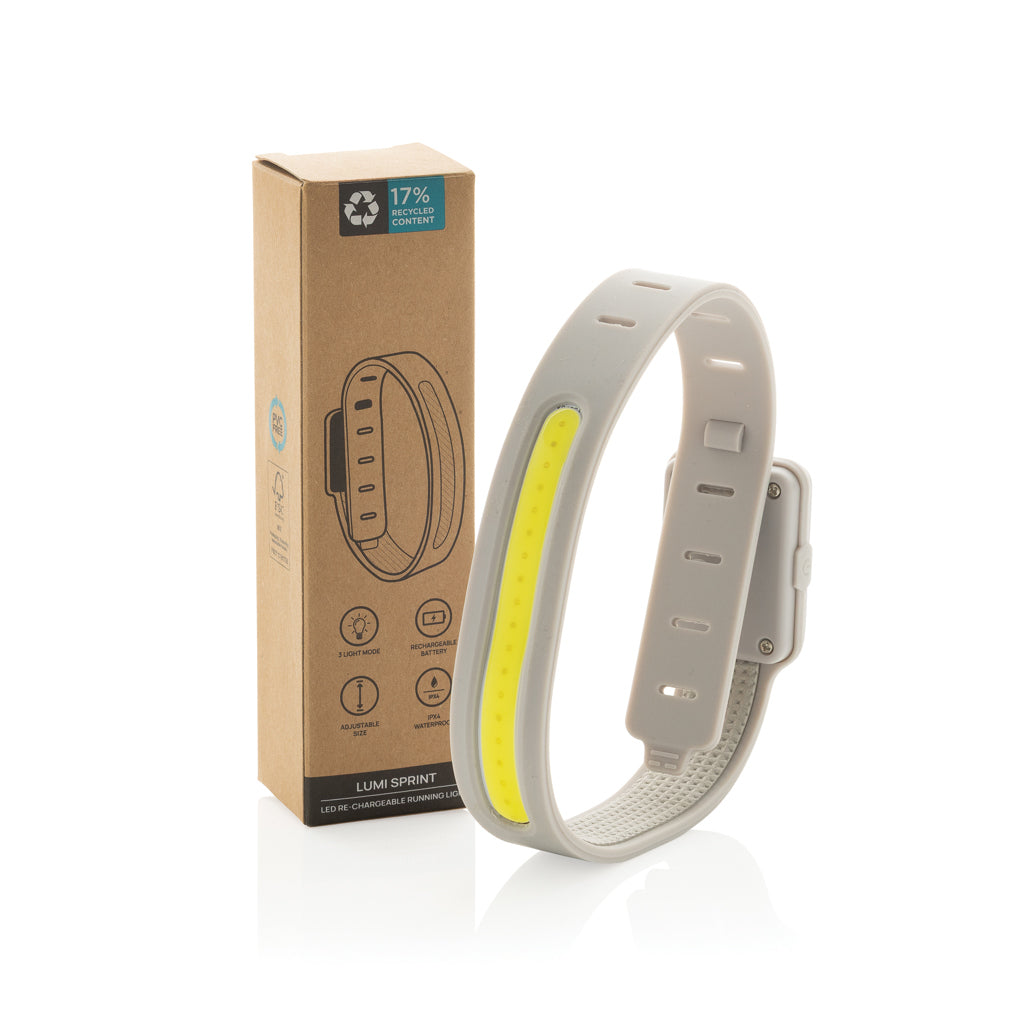 Lumi Sprint RCS rplastic LED re-chargeable running light - Grey