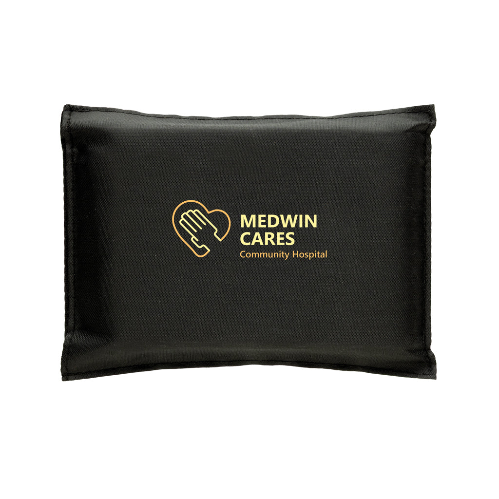 Solra emergency blanket in RCS recycled RPET pouch - Black