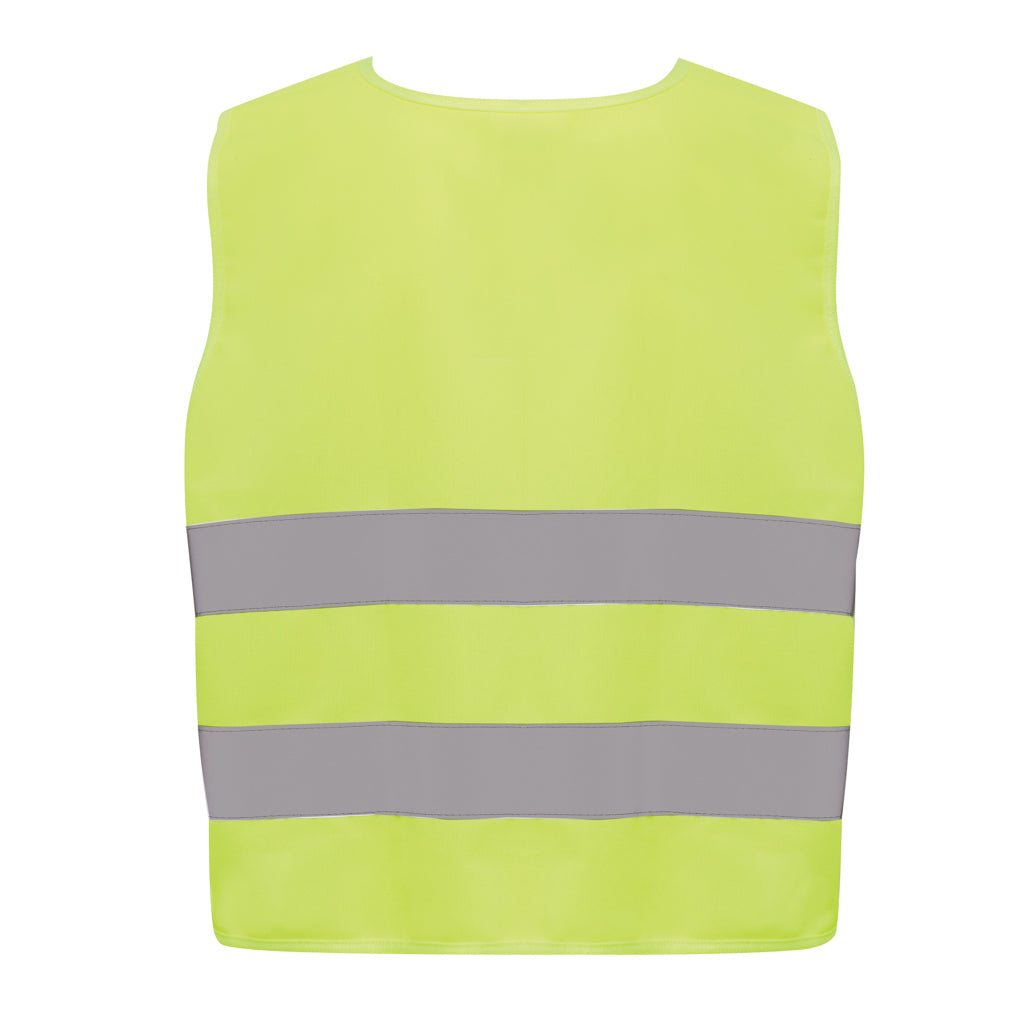 GRS recycled PET high-visibility safety vest 7-12 years - Yellow