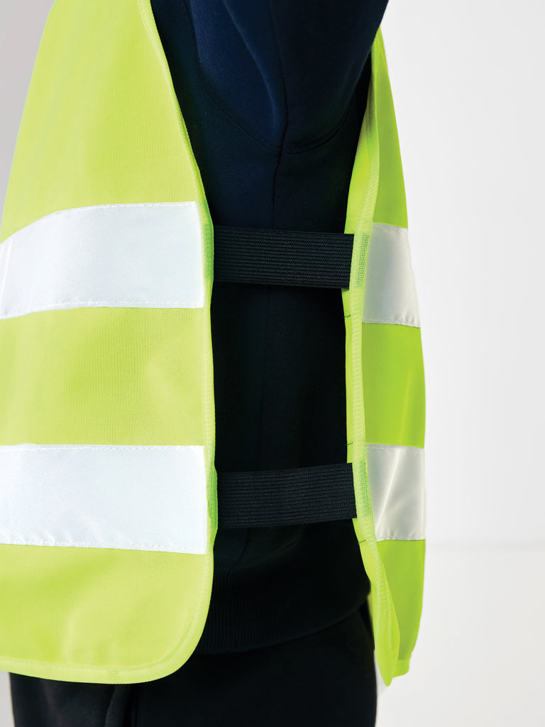 GRS recycled PET high-visibility safety vest 7-12 years - Yellow