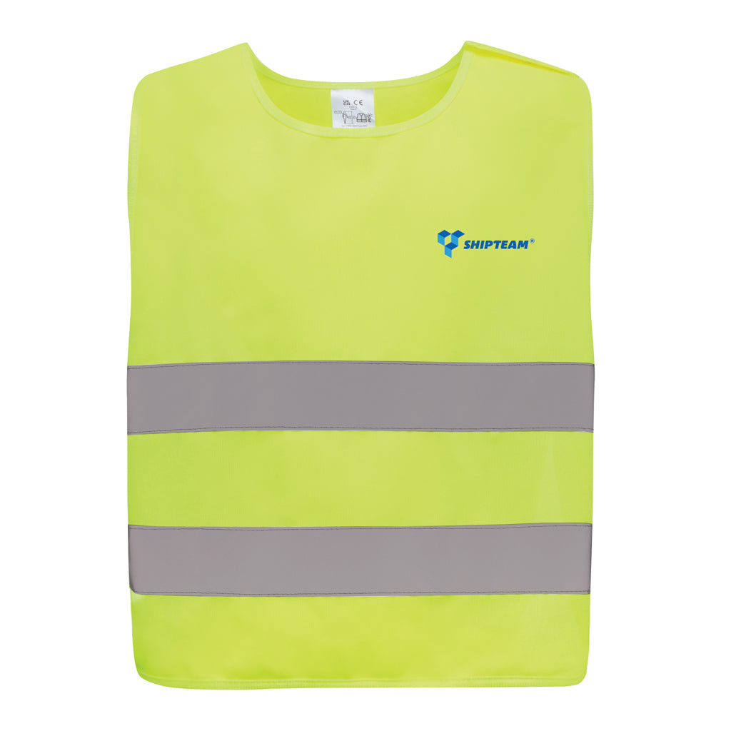 GRS recycled PET high-visibility safety vest 7-12 years - Yellow