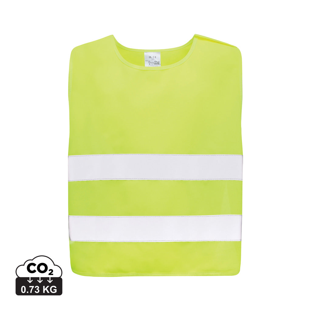 GRS recycled PET high-visibility safety vest 7-12 years - Yellow
