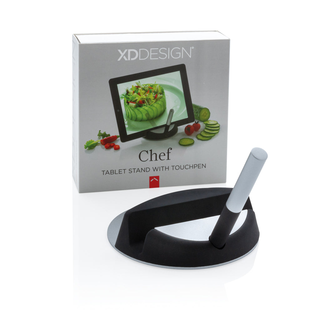 Chef tablet stand with touchpen - Black