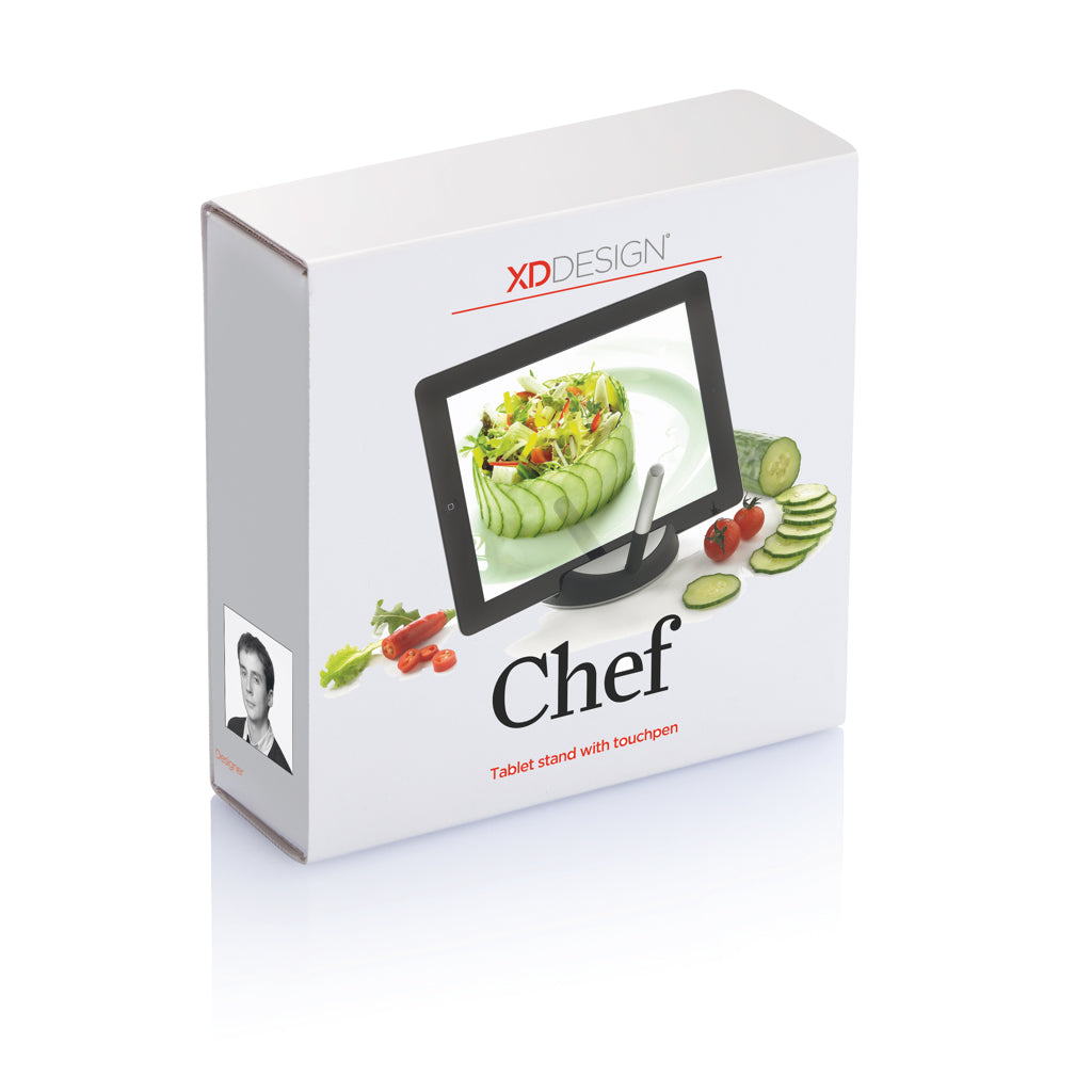 Chef tablet stand with touchpen - Black