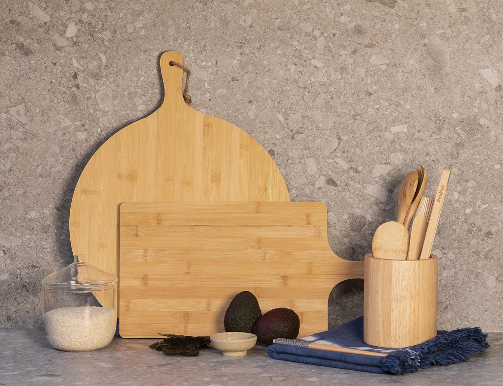 Ukiyo bamboo serving tongs - Brown