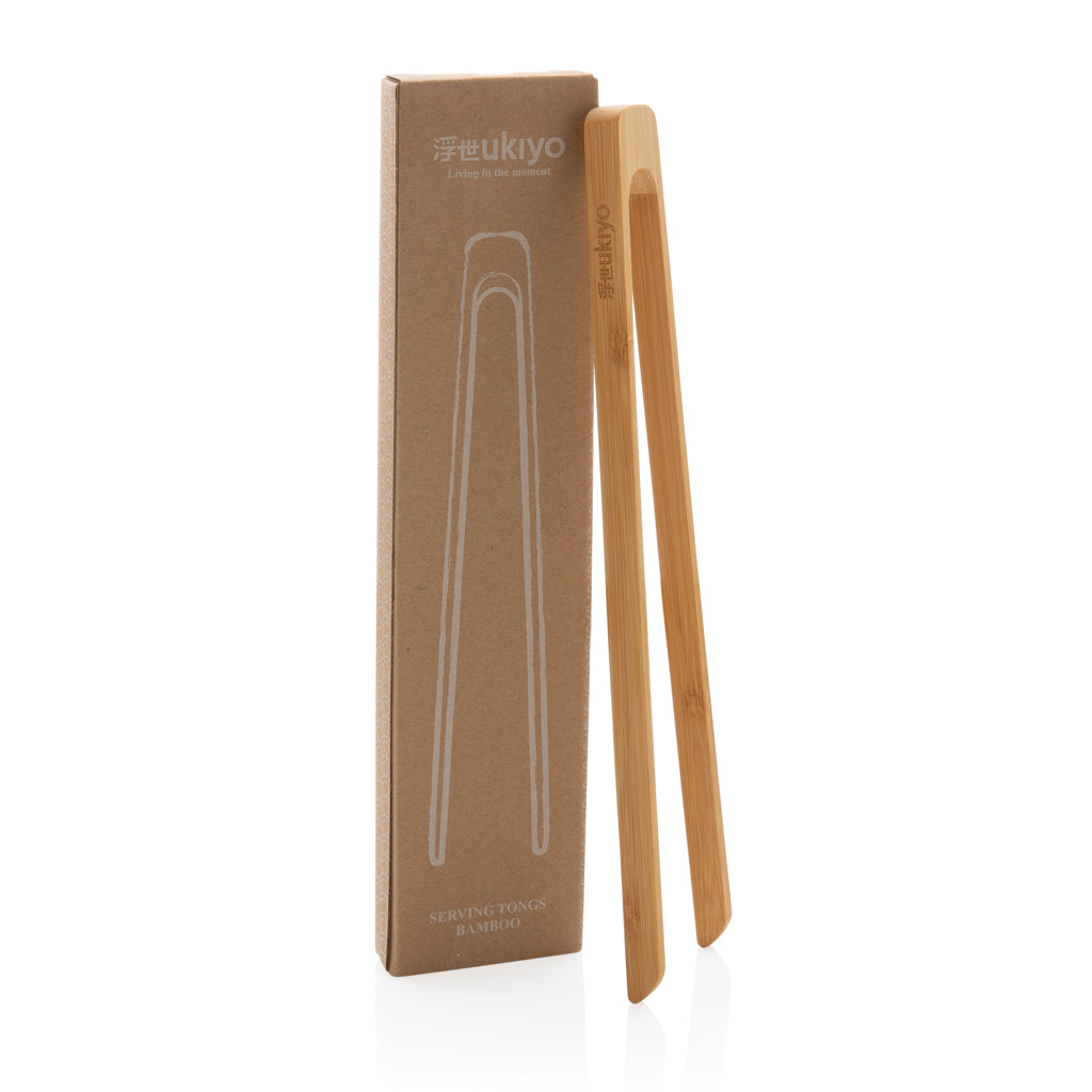 Ukiyo bamboo serving tongs - Brown