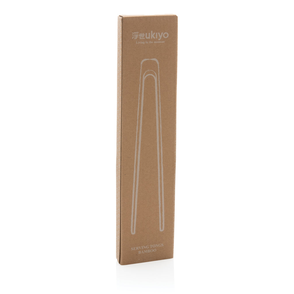 Ukiyo bamboo serving tongs - Brown