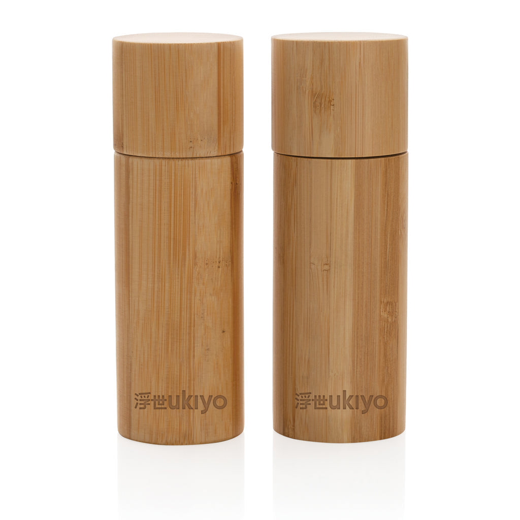 Ukiyo bamboo salt and pepper mill set - Brown