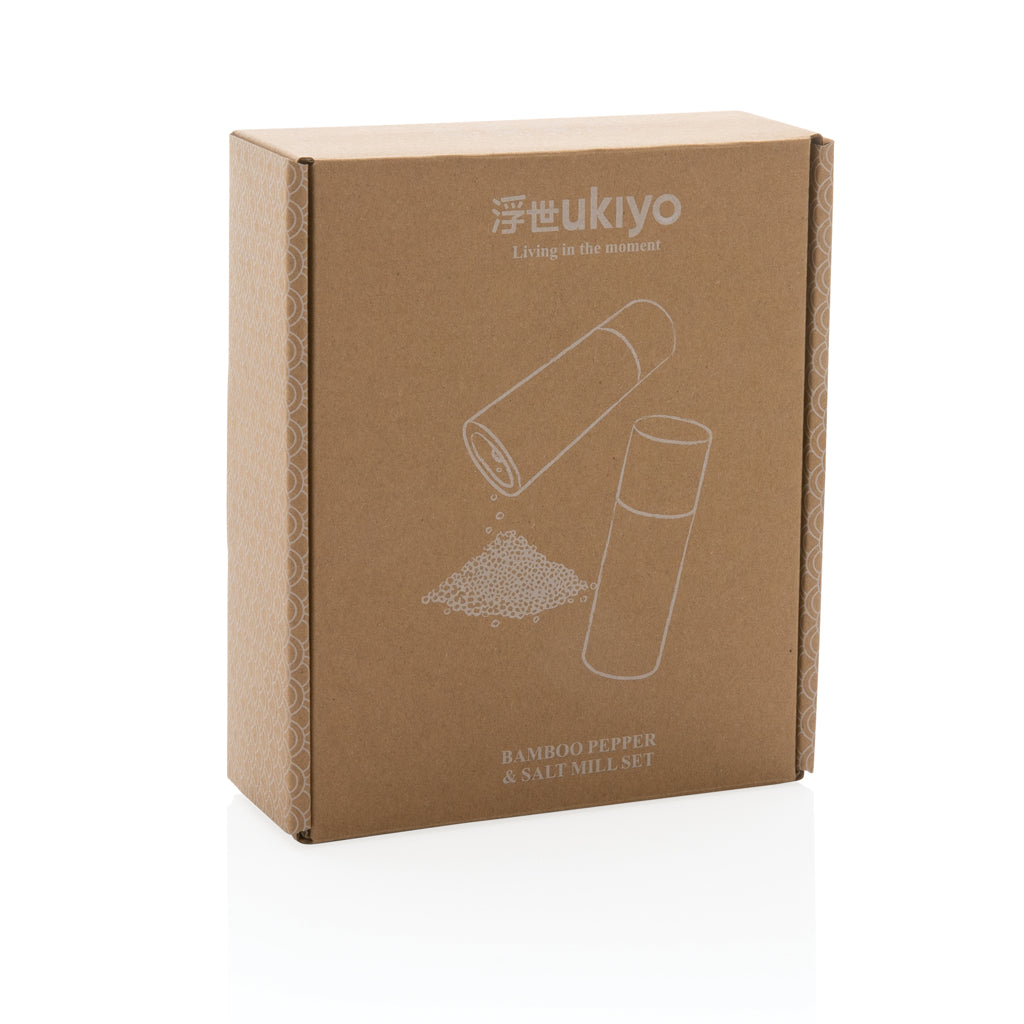 Ukiyo bamboo salt and pepper mill set - Brown
