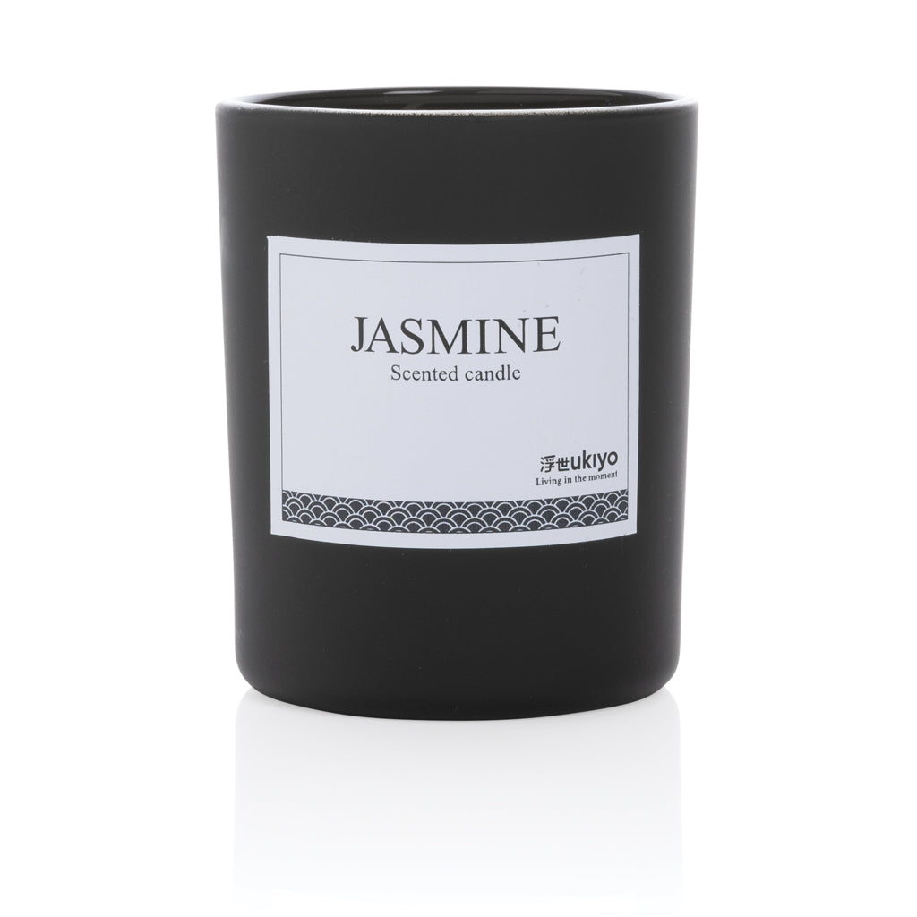 Ukiyo small scented candle in glass - Black