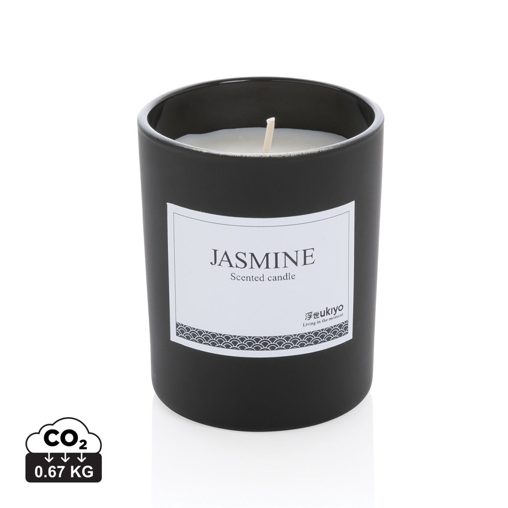 Ukiyo small scented candle in glass - Black