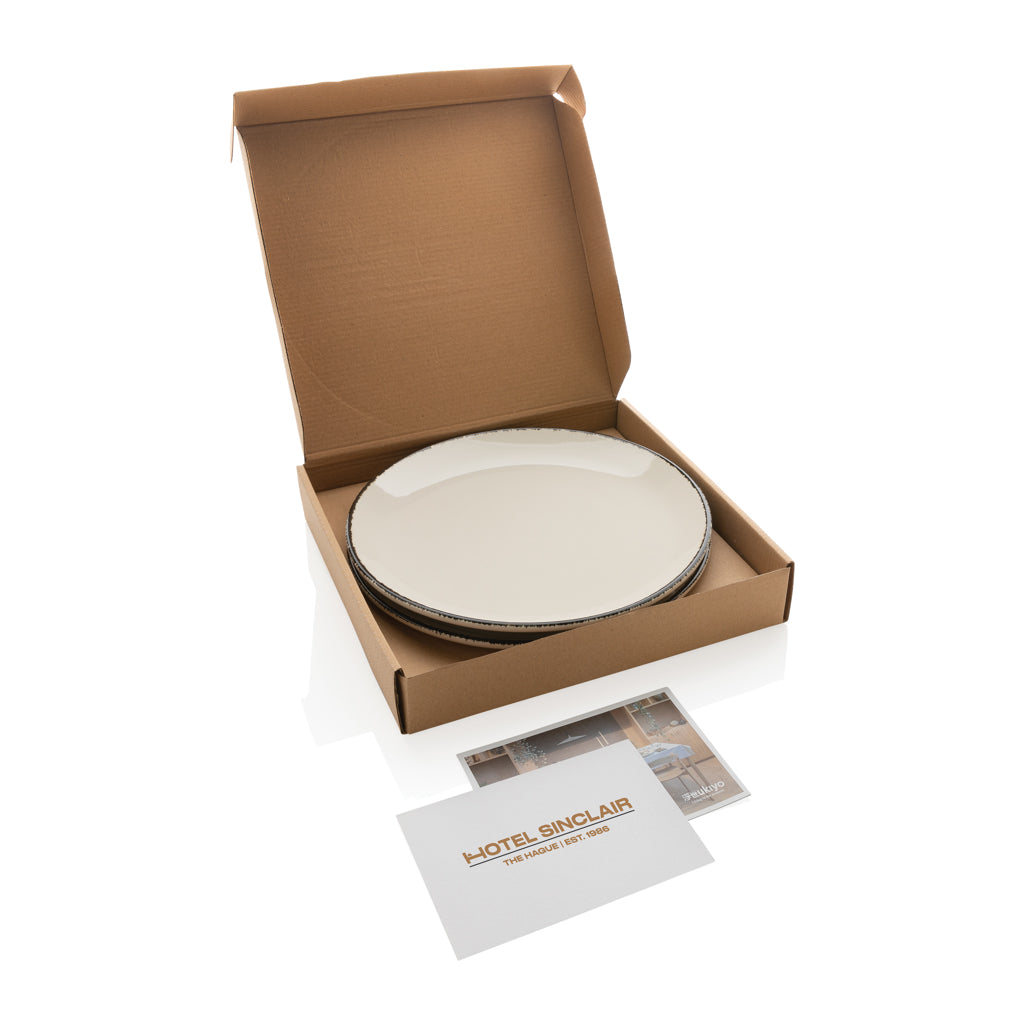 Ukiyo dinner plate set of 2 - White