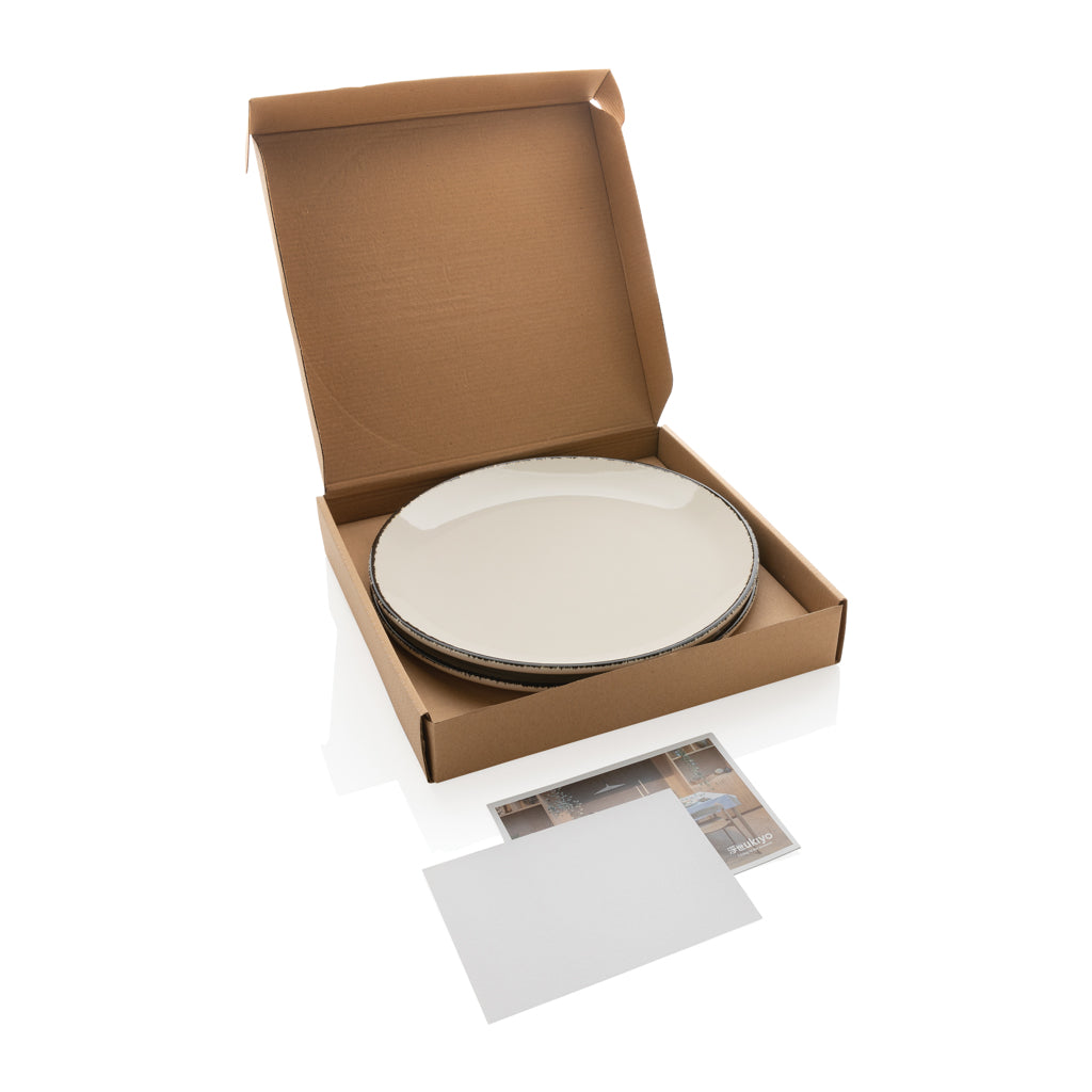 Ukiyo dinner plate set of 2 - White