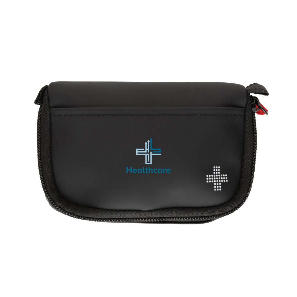 RCS recycled nubuck PU pouch first aid set mailable - Black