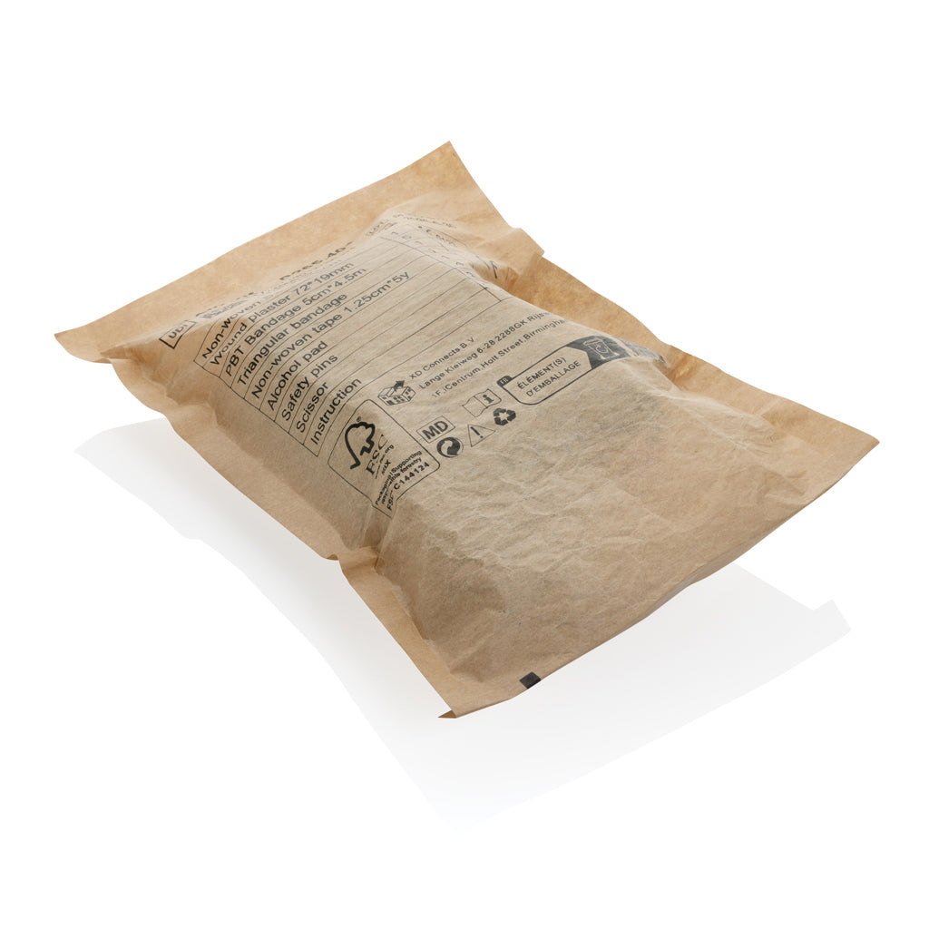 RCS recycled nubuck PU pouch first aid set mailable - Black
