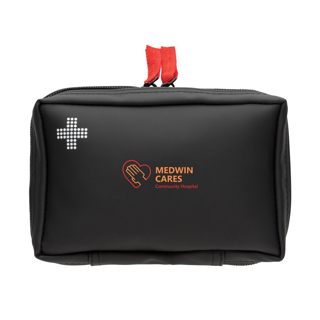 RCS recycled nubuck PU pouch  first aid set - Black