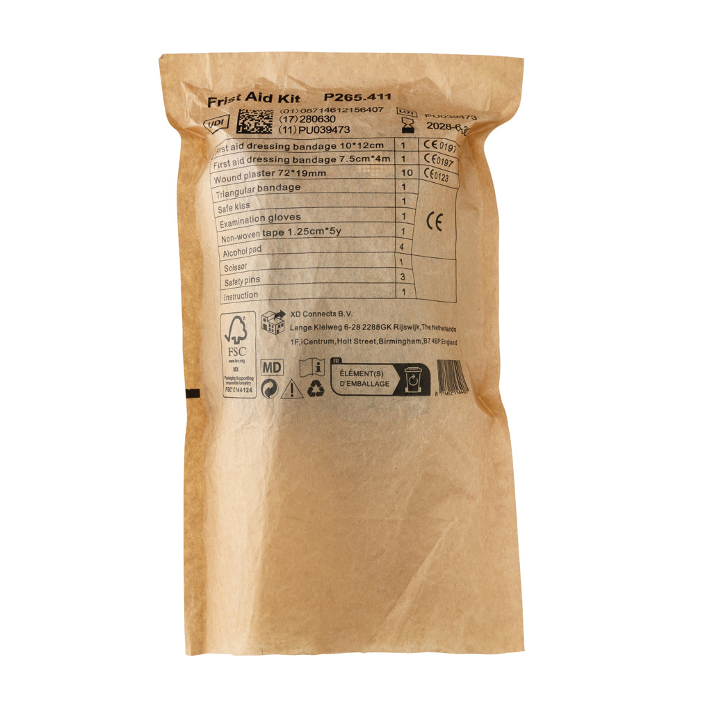 RCS recycled nubuck PU pouch  first aid set - Black