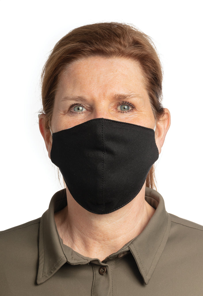 Reusable 2-ply cotton face mask - Black
